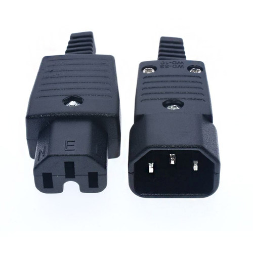 WD-09 WD-10品字头公母插电脑插头电瓶车电动车充电插头三孔插头