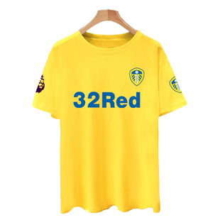 利兹联队服球迷服足球衣服纯棉短袖t恤衫男女休闲运动宽松半袖夏