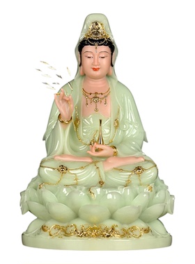 观音佛像家用供奉观世音菩萨坐像