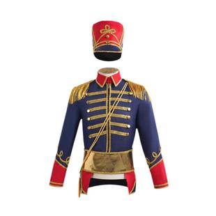 万圣节cosplay服装欧洲大帅宫廷演出上衣帽子COS欧式上衣帽子腰带
