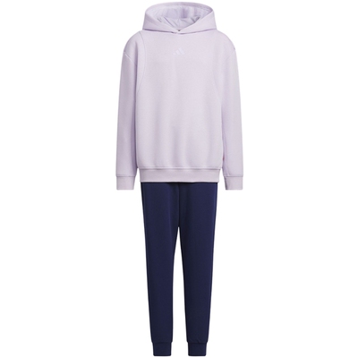 Adidas阿迪达斯童装女大童夹克套装连帽卫衣百搭舒适运动裤JN4386