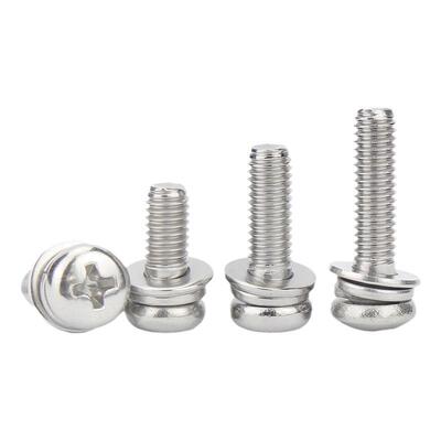 【专票13%】304圆头三组合螺丝