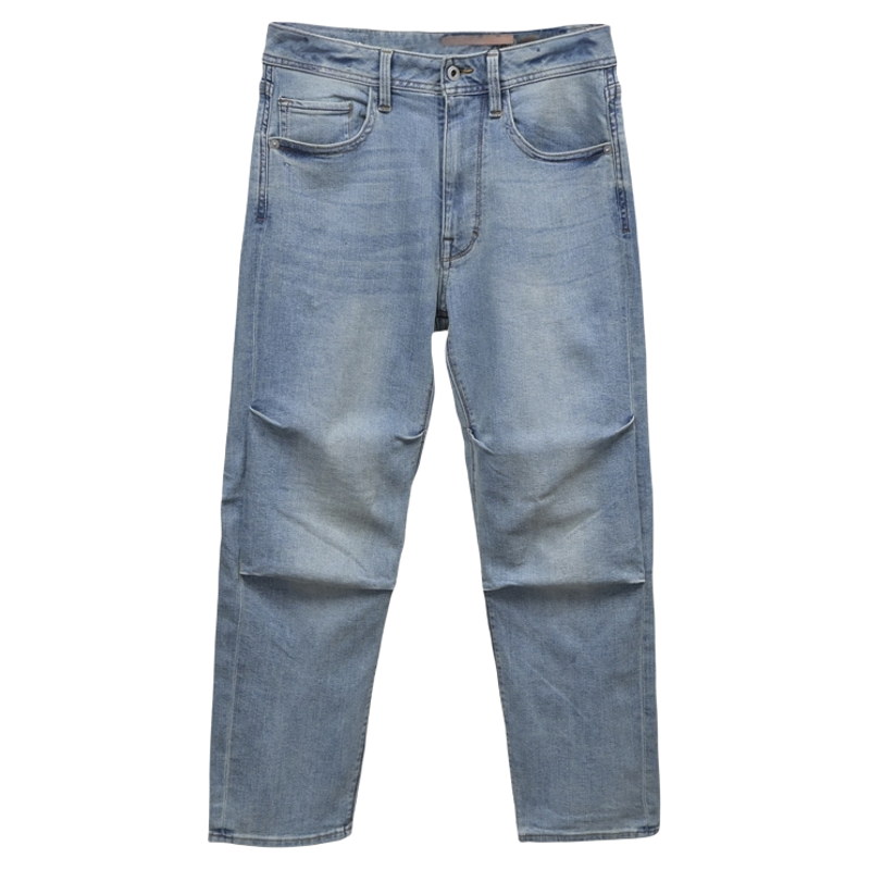 新款ABLEJEANS男直筒滑板牛仔裤