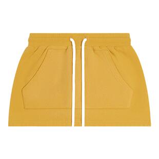 CALLED BACK官方直营2026春款运动休闲松紧腰a字黄色短裙女半身裙