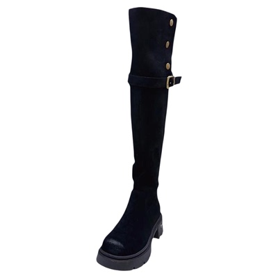 雪地过膝靴好穿翻毛绒暖脚加绒