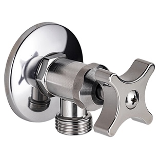 304不锈钢球阀大流量角阀球芯家用燃气热水器冷热水4分开关三角阀