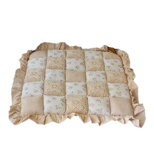 外贸Flowering纯棉韩式田园餐椅垫 绑带座垫办公室坐垫学生椅子垫