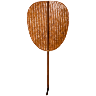 手工竹编团扇中国风大漆芭蕉扇圆形扇子复古中式腰扇家用纳凉蒲扇