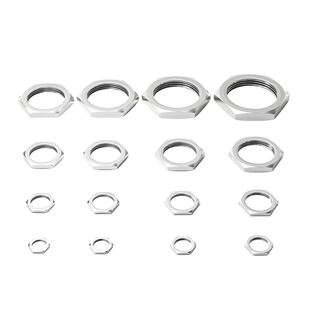 304不锈钢六角薄螺母根母水箱接头锁片龙头锁紧并帽英制管纹螺帽