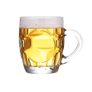 无铅加厚耐热啤酒杯扎啤杯大容量玻璃杯果汁饮料杯小蛮腰泡茶杯
