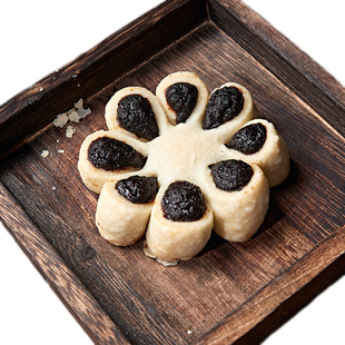 纯素食枣花酥手工枣泥馅酥皮点心无蛋无奶传统老八件中式佛家糕点