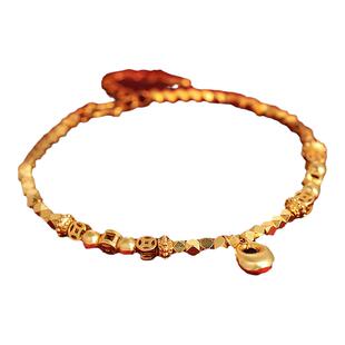 古法碎银几两福袋沙金手链女款高级感轻奢小众精致手饰2026年新款