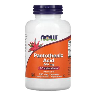 Now诺奥泛酸B5胶囊维生素B族复合物含钙配方维持细胞功能细胞代谢