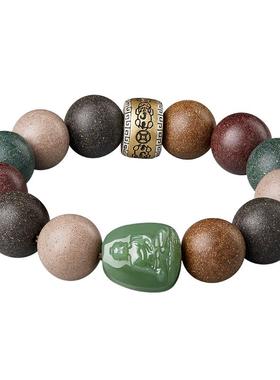 五行合香珠手串本命佛和田玉文玩