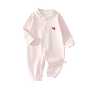 婴儿连体衣春秋季新生儿宝宝衣服A类纯棉哈衣爬服打底睡衣家居服
