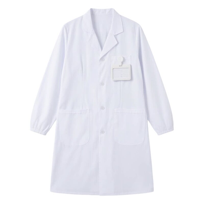 纯棉加厚白大褂实验室防醋酸工作服定制研究学生专用实验服防护服