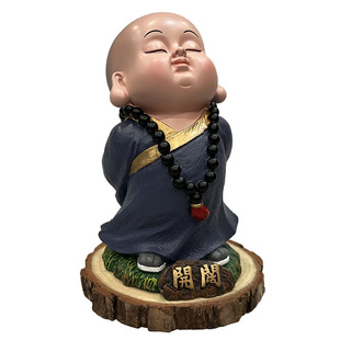 妙工坊中式禅意沙弥摆件解压治愈励志家居玄关书房办公桌装饰摆设