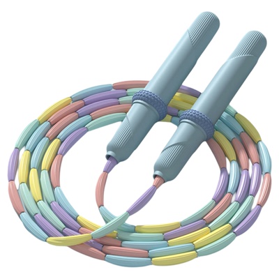 儿童初学竹节跳绳不打结可调节