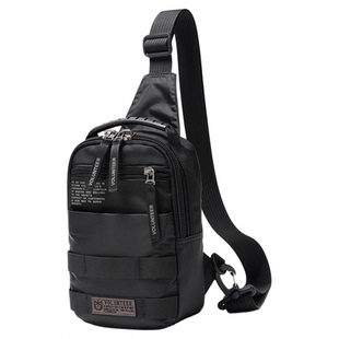 华朗迪尔男士胸包春夏季轻便斜挎包牛津布手机包户外手提包单肩包