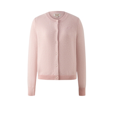 ELAND毛针织衫开衫珍珠扣