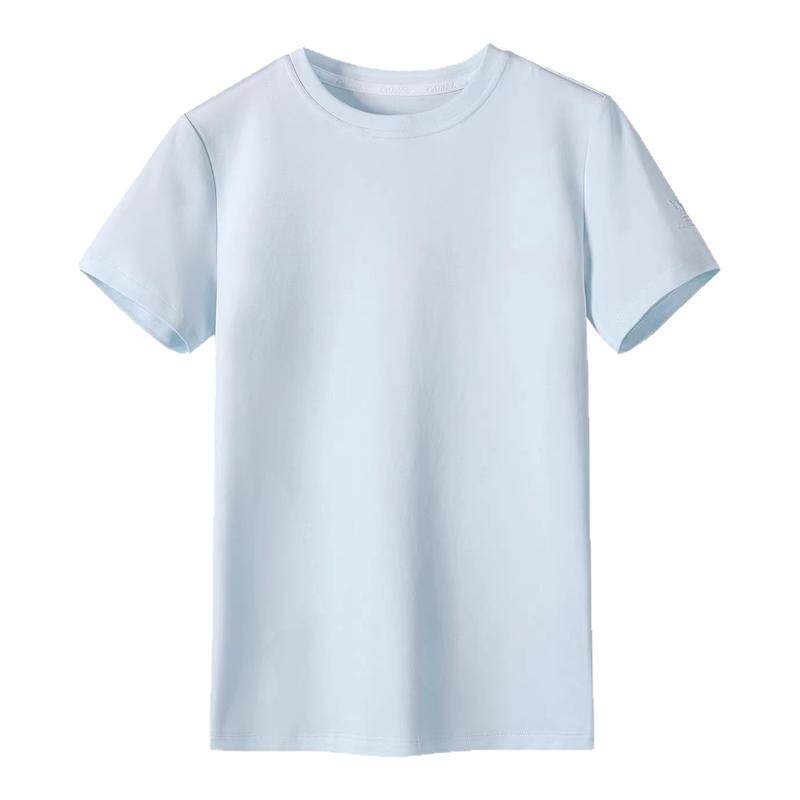 骆驼运动T恤女士新款抗菌短袖纯色冰感透气圆领休闲跑步打底上衣