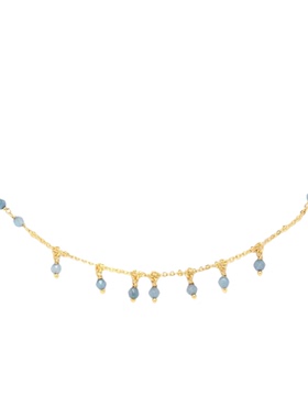 法国品牌Franck Herval蕾娜系列双层叠戴项链法式蓝色精致配饰女