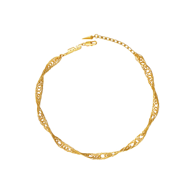 盐岛至简菱形嵌套手工链法式项链简约choker女轻奢小众配饰锁骨链