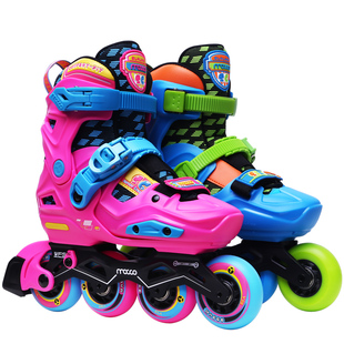 米高溜冰鞋儿童初学者专业锁轮轮滑鞋女童花样锁轮男滑冰旱冰鞋S6