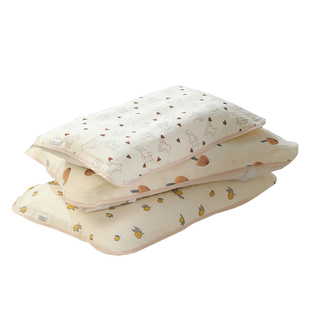 全棉纱布枕巾宝宝防头油枕头巾枕垫枕套儿童吸汗枕头套睡眠a类2-6