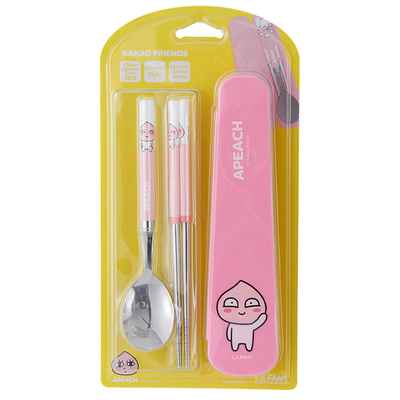 韩国利房不锈钢餐具勺筷盒套装