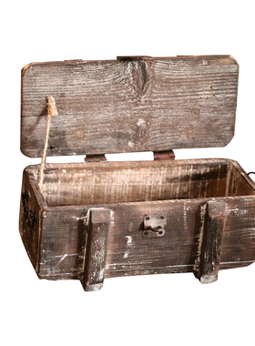 空间美式风木箱摆放拍摄搭配道具