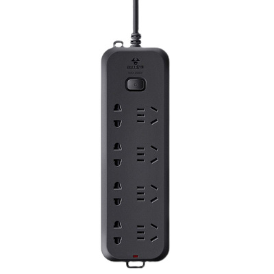 公牛家用延长线黑色宿舍插座面板