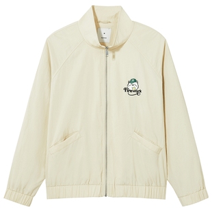 【西高地联名】热风2025年秋季新款女士印花外套立领潮流外套上衣