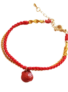 纯然女红绳原创双层手链