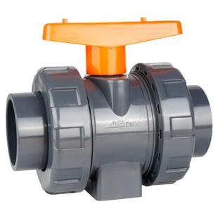 UPVC球阀双活接双由令内丝承插球阀塑料工业级DN50 80 40美日国标
