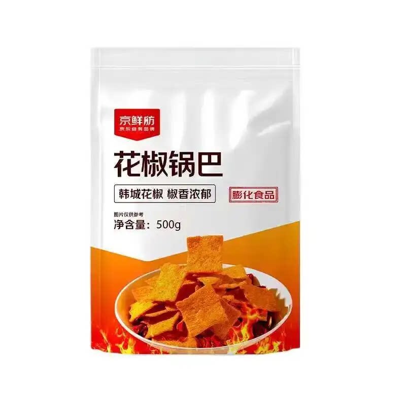 京鲜舫 花椒锅巴500g 大袋家庭分享装追剧解馋下午茶休闲零食