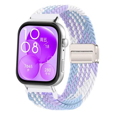 【新年新款】适用于华为Fit4手表表带WatchFit3编织磁吸扣替换带透气时尚百搭腕带智能运动尼龙fit4pro配件潮