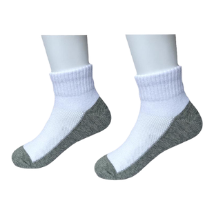 小学生袜子夏季薄款棉袜白色袜子抗菌网眼男童女童中大童白袜校袜