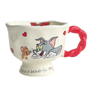 正版猫和老鼠马克杯情侣水杯一对陶瓷杯子家用乔迁伴手礼生日礼物