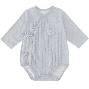 【桑蚕丝】宝宝包屁衣夏季长袖薄款空调服睡衣新生儿婴儿连体衣服