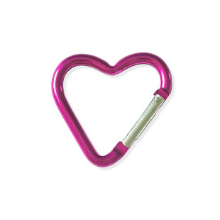 铝合金DIY爱心登山扣彩色喷漆桃心开口圈环钥匙扣挂件配件小配饰
