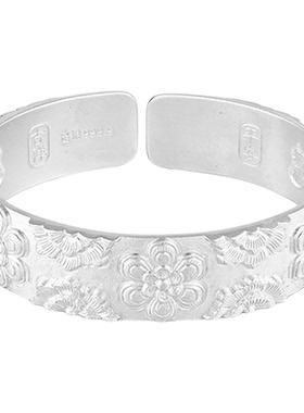 足银国风开口宽版实心相花