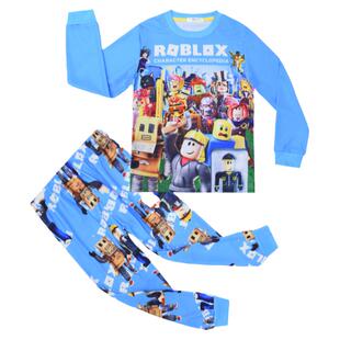 2025游戏Roblox服装中大童家居服套装长袖两件套睡衣裤男童