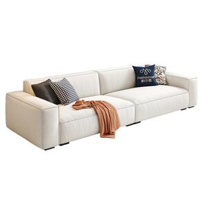 帕沙曼猫抓布艺沙发豆腐块现代简约小户型客厅奶油风直排方块沙发