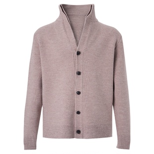 SEE ALSO『黑标旗舰』绵羊毛手工牛皮扣老钱新贵立领加厚毛衣外套