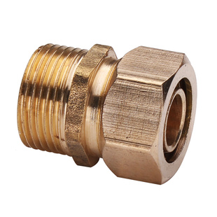 汉轩 铜铝塑管活接头内外丝变径三通弯头直接太阳能热水器121620