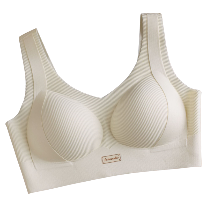 乳胶固定杯美背运动背心式无磁无铁电子厂上班内衣女过安检门文胸
