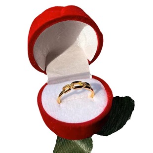 抖音同款玫瑰花戒指盒求婚婚戒盒个性创意情侣情人节礼物送女朋友