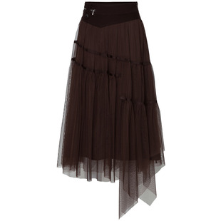 H·GENTEEL荷高新款冬装女浪漫网纱气质轻盈柔软半身裙