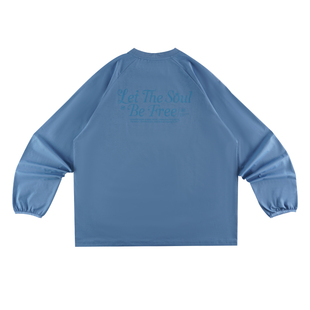 CONTRAFIEND春夏圆领舒适轻薄吸湿速干户外男T恤抗菌宽松印花长袖